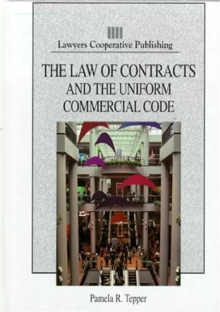 the law of contracts and the uniform commercial