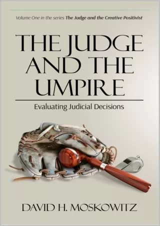 Download Book [PDF] The Judge and the Umpire: Evaluating Judicial Decisions