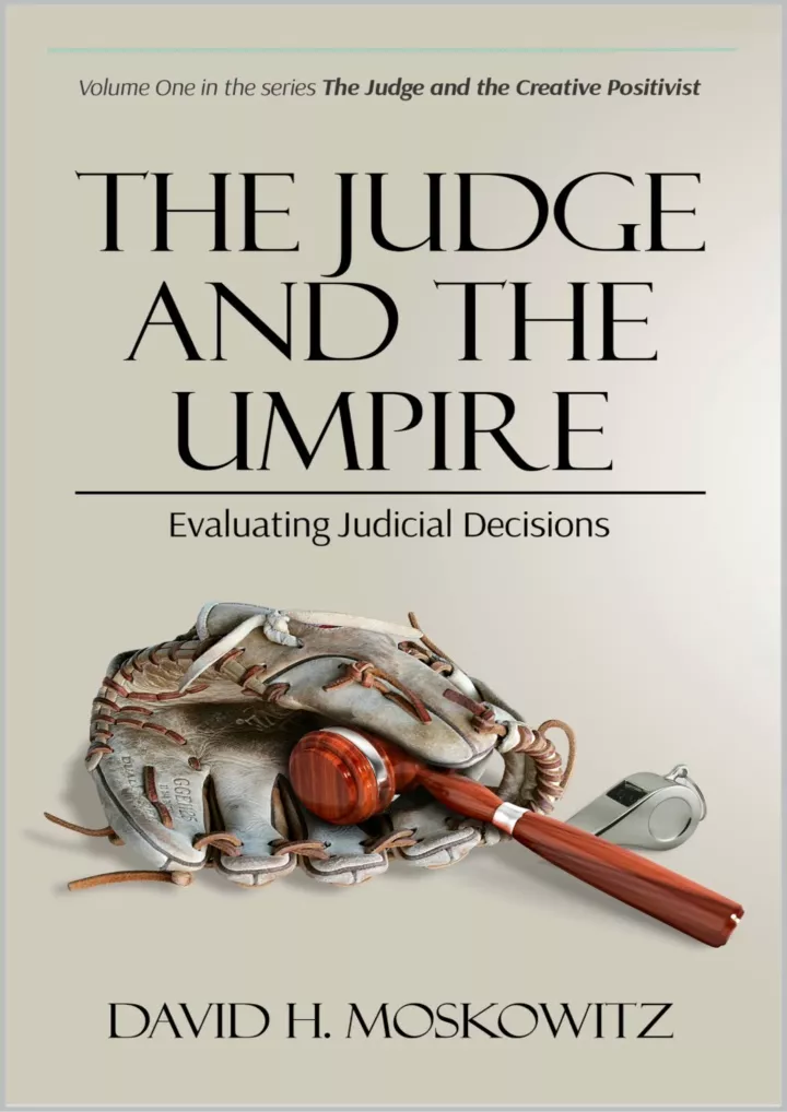 the judge and the umpire evaluating judicial