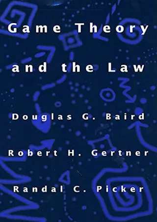 Read ebook [PDF] Game Theory and the Law ipad