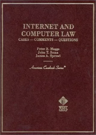 PDF/READ Internet and Computer Law : Cases-Comments-Questions free