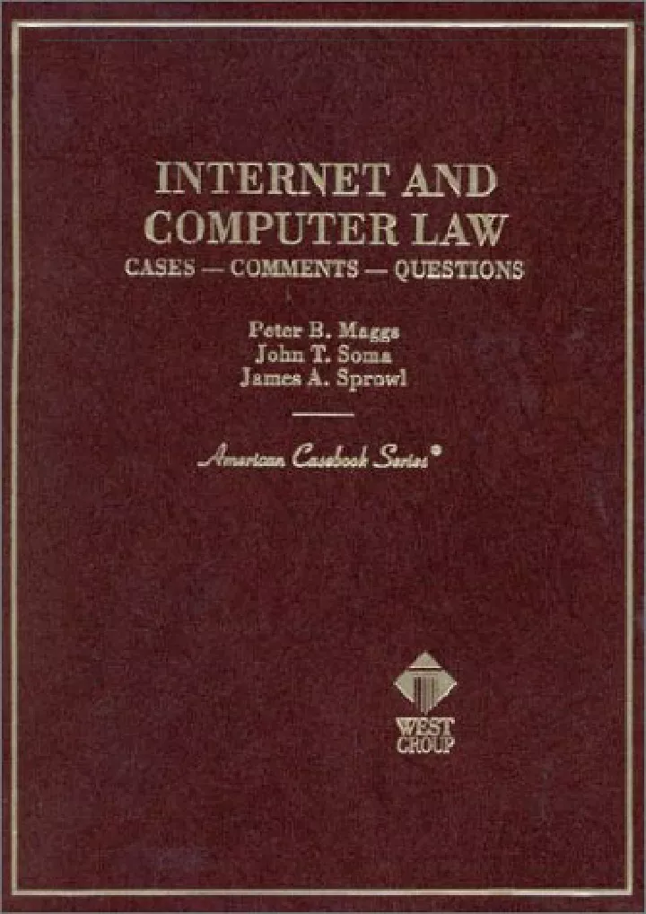 internet and computer law cases comments