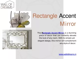 Rectangle Accent Mirror | Wall Of Dreams