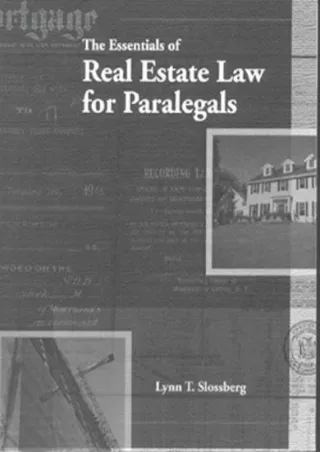 [PDF READ ONLINE] The Essentials of Real Estate Law for Paralegals download