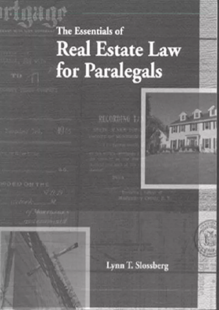 the essentials of real estate law for paralegals