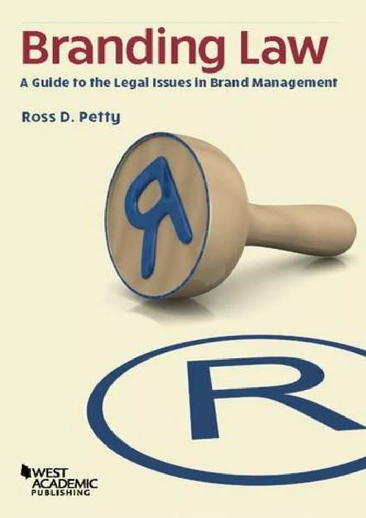 branding law a guide to the legal issues in brand