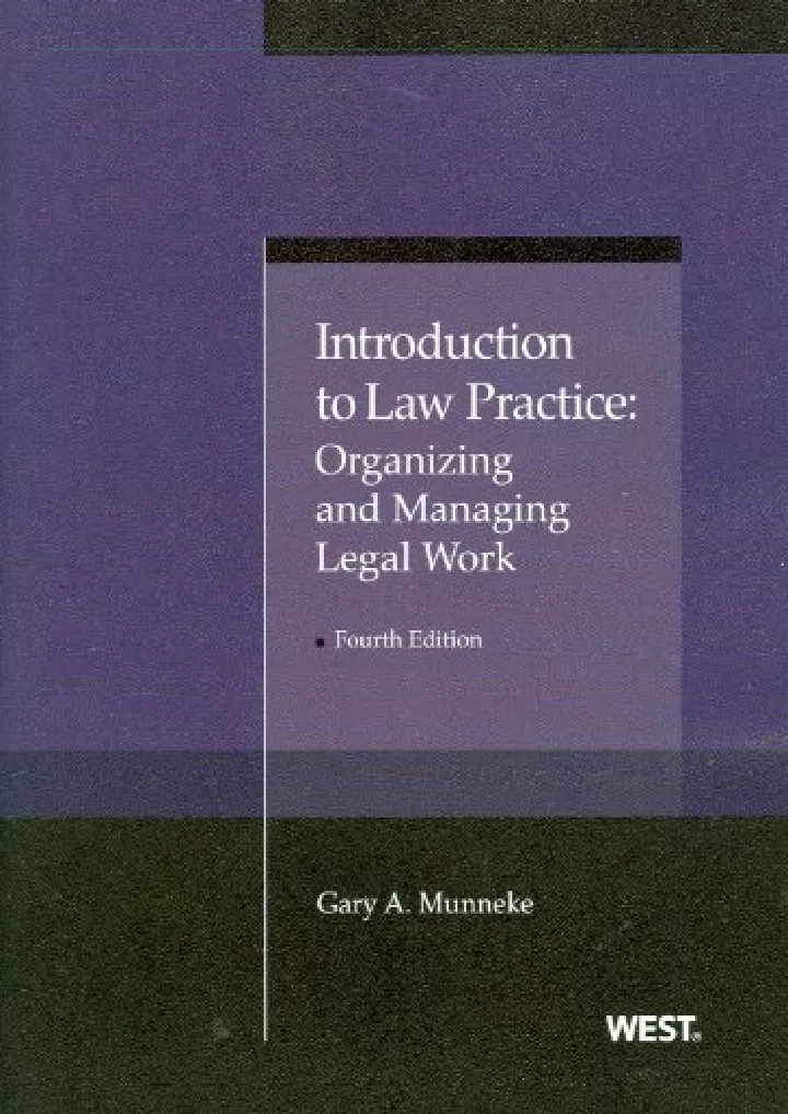 introduction to law practice organizing
