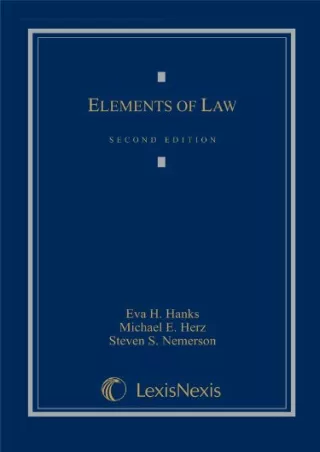 DOWNLOAD/PDF Elements of Law kindle