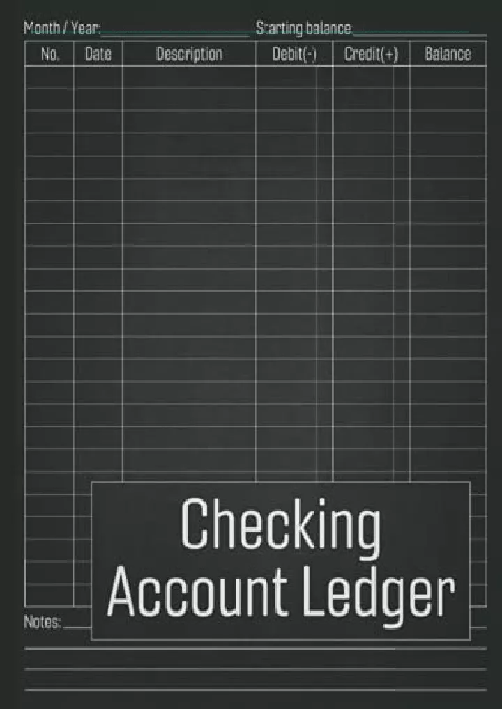 checking account ledger payment record notebook