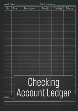 Read ebook [PDF] Checking Account Ledger: Payment Record Notebook / Check a