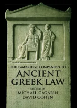 READ [PDF] The Cambridge Companion to Ancient Greek Law (Cambridge Companio