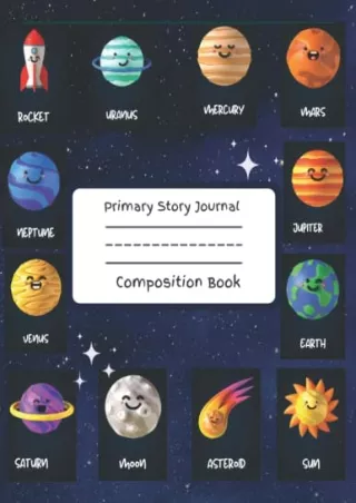 [READ DOWNLOAD] Primary Story Journal - Composition Book: Dotted Midline an