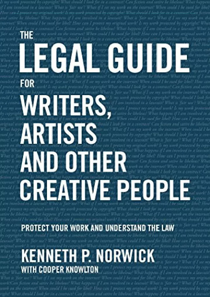 the legal guide for writers artists and other