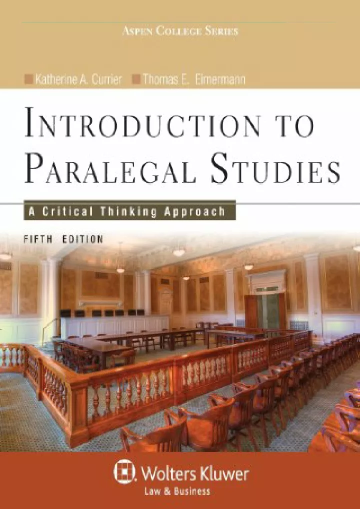 introduction to paralegal studies a critical