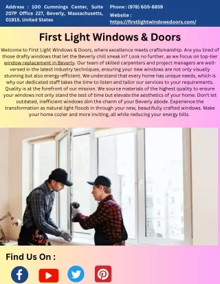 First Light Windows & Doors -Window Installation