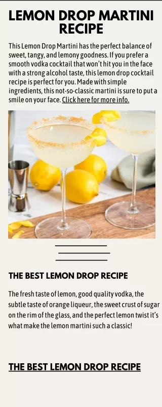 Lemon Drop Recipe