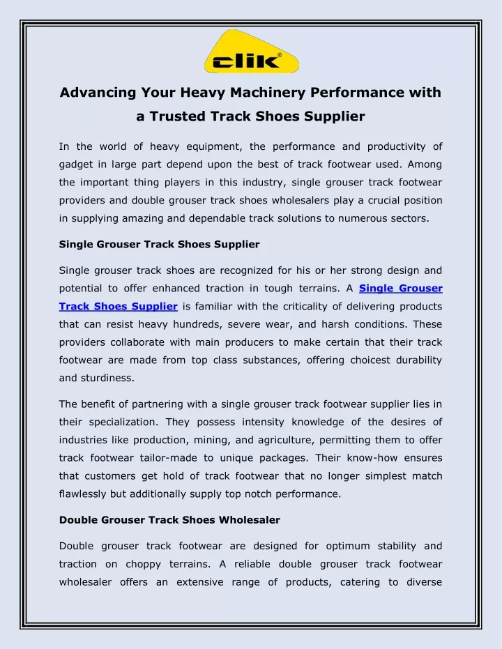 advancing your heavy machinery performance with