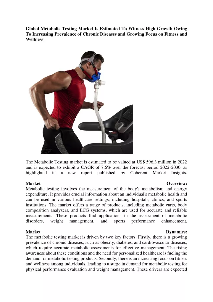 global metabolic testing market is estimated