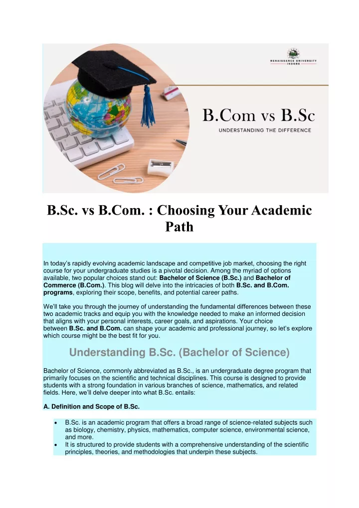 b sc vs b com choosing your academic path