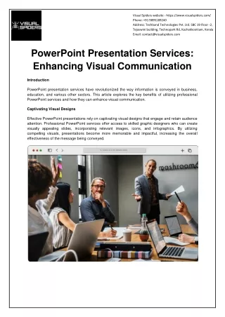 PowerPoint Presentation Services
