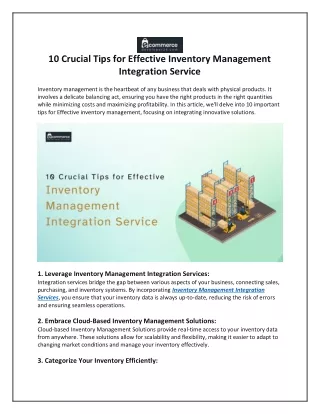 10 crucial tips for effective inventory