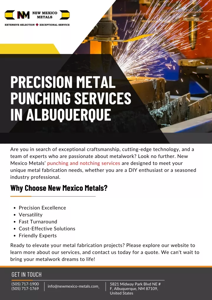 precision metal punching services in albuquerque