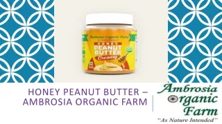 Homemade Honey Peanut Butter - Ambrosia organic Farm