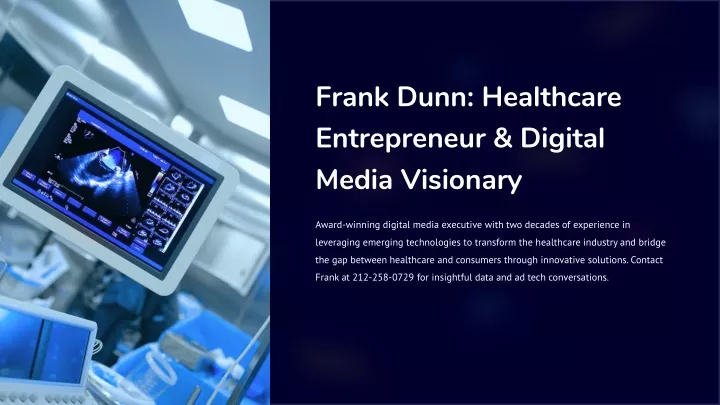 frank dunn healthcare entrepreneur digital media