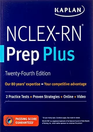 [PDF READ ONLINE] NCLEX-RN Prep Plus: 2 Practice Tests   Proven Strategies   Online   Video