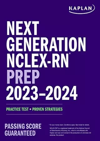 PDF/READ Next Generation NCLEX-RN Prep 2023-2024: Practice Test   Proven Strategies