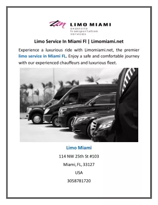 limo service in miami fl limomiami net