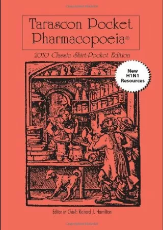[PDF] DOWNLOAD Tarascon Pocket Pharmacopoeia 2010 Classic Shirt-Pocket Edition (Tarascon