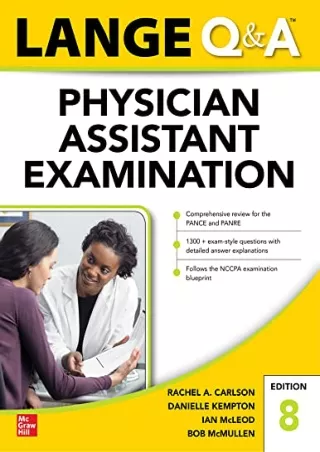 [PDF READ ONLINE] LANGE Q&A Physician Assistant Examination, Eighth Edition