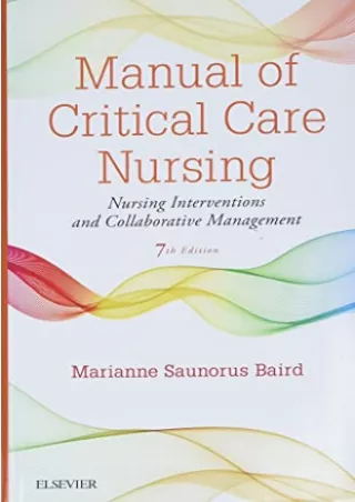 $PDF$/READ/DOWNLOAD Manual of Critical Care Nursing: Nursing Interventions and Collaborative