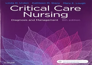 [PDF] Critical Care Nursing: Diagnosis and Management Kindle