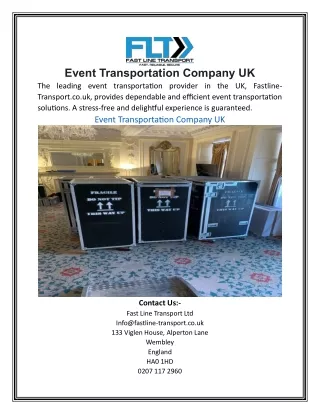 Event Transportation Company Uk | Fastline-transport.co.uk