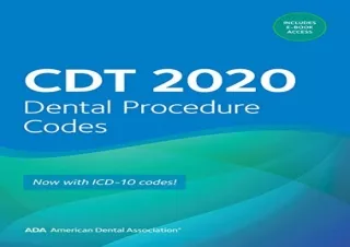 (PDF) CDT 2020: Dental Procedure Codes (Practical Guide) Free