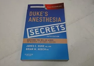 [PDF] Duke's Anesthesia Secrets, 5e Kindle