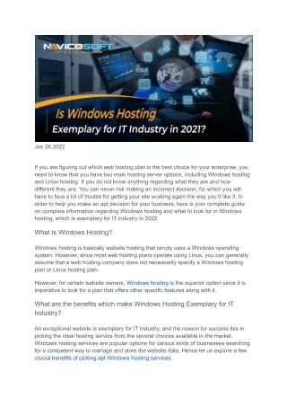 What Is Windows Hosting?
