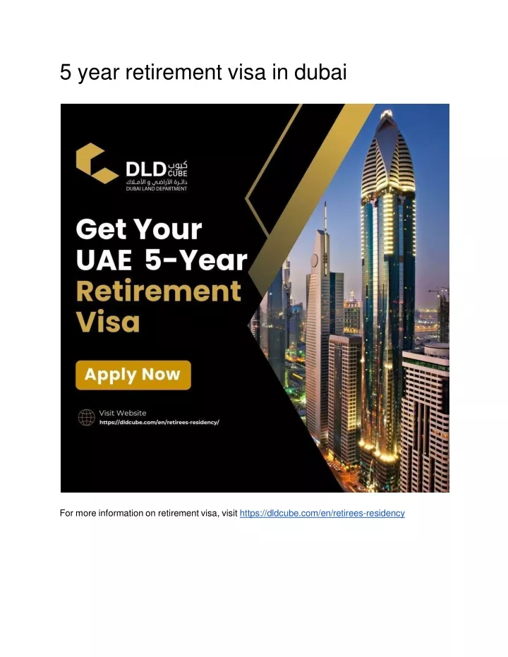 5 year retirement visa in dubai