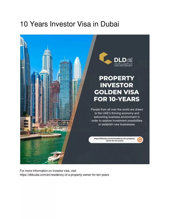 10 years investor visa in dubai