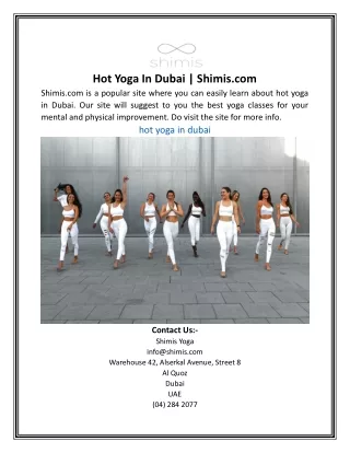 Hot Yoga In Dubai Shimis