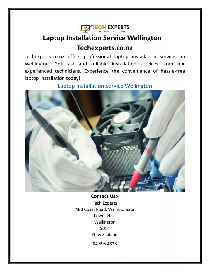 laptop installation service wellington