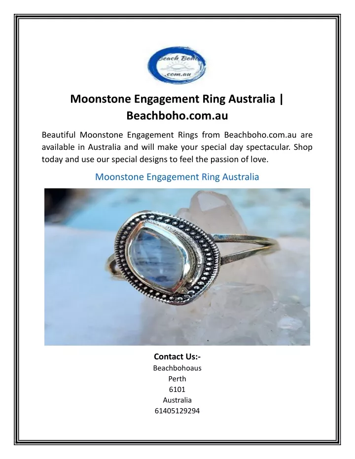moonstone engagement ring australia beachboho
