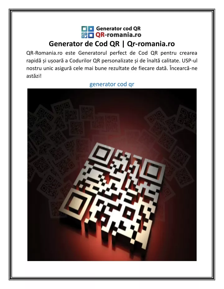 generator de cod qr qr romania ro qr romania