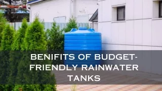 Benifits of Budget-Friendly Rainwater Tanks