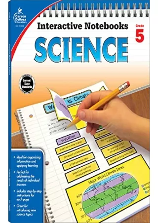 [READ DOWNLOAD] Carson Dellosa Science, Grade 5 Resource Book (Interactive Notebooks)
