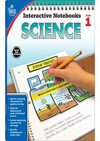 get [PDF] Download Carson Dellosa 1st Grade Science Workbook, Interactive Notebook for Physical,