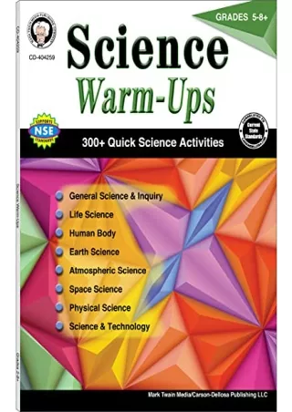 Download Book [PDF] Mark Twain Science Warm-Ups Science Activity Book Grades 5-8 , Science &