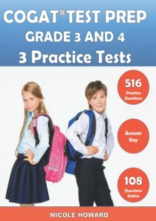 READ [PDF] COGAT® TEST PREP GRADE 3 AND 4: 2 Manuscripts, CogAT® Practice Book Grade 3,